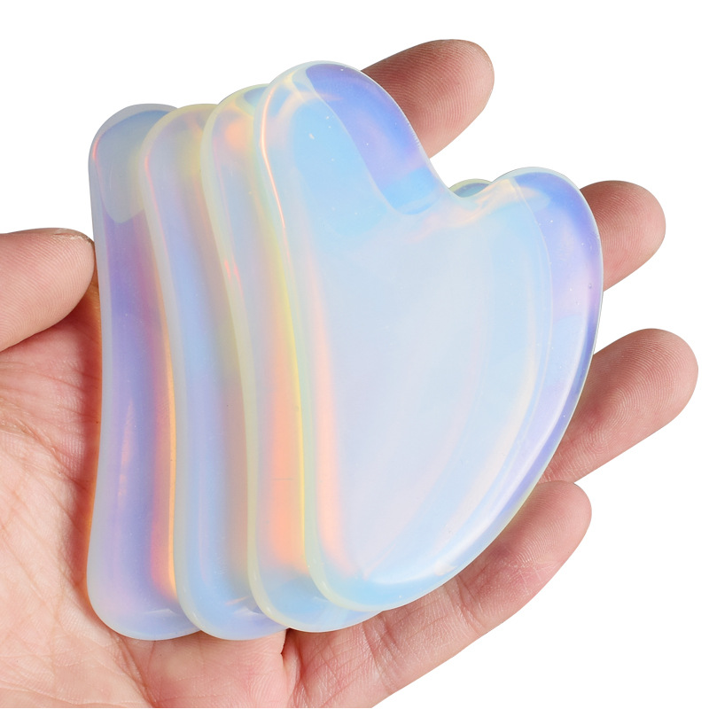 Opal Heart-Shaped Gua Sha Massage Tool Blue